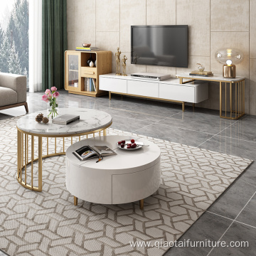 Living Room Home Furnitureround Metal Coffee Table